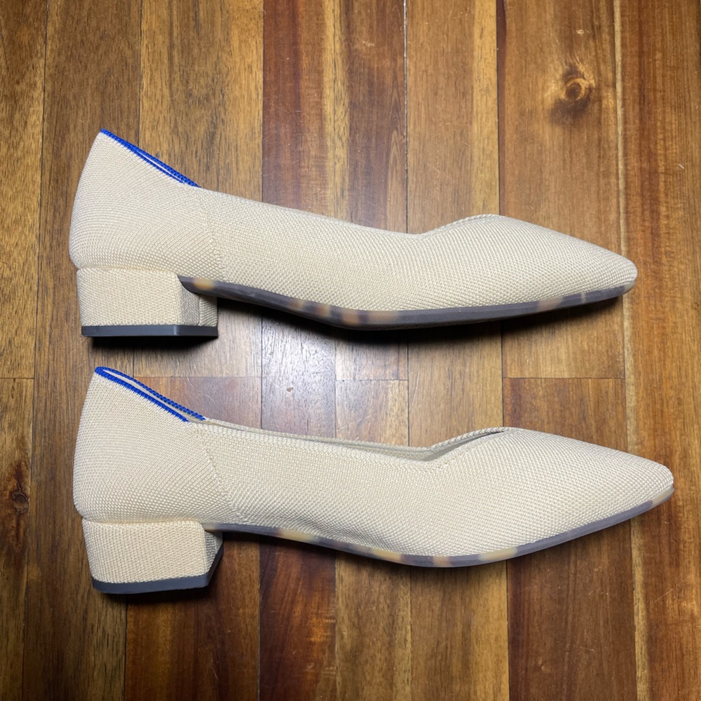 Rothy’s The High Point Sandstone Knit Pointed Toe Flats Women’s Size 10.5 - Picture 3 of 9